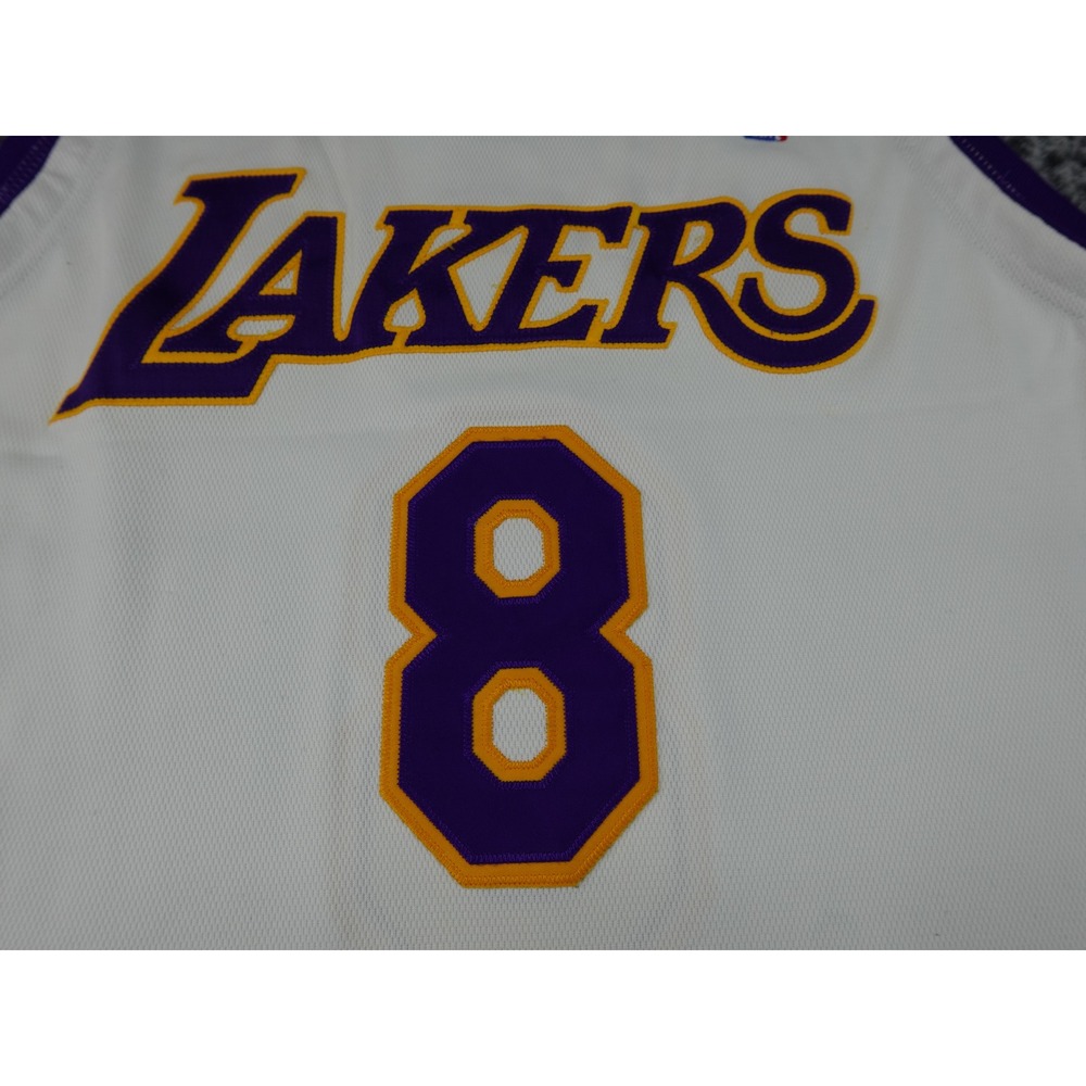Nike Basketball Jersey Mens XL White Good Kobe Bryant 8 Lakers NBA Authentic 48 - Picture 7 of 16